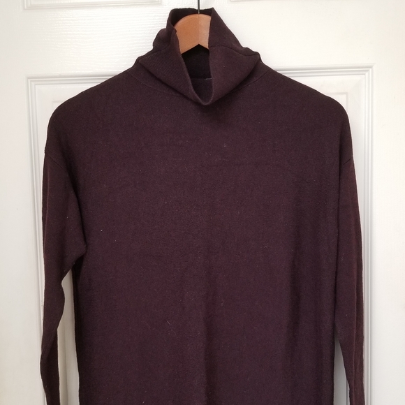 Loft dark purple oversized turtleneck sweater xsp - Picture 5 of 9